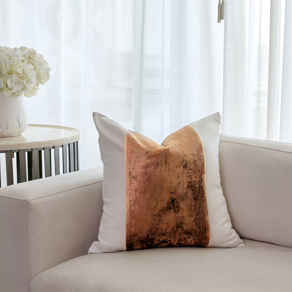 Velinen Tan Square Cushion - Luxurious Comfort by Irony Home – ironyhome