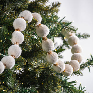 Velvet And Crystal Lace Ball Garland - ironyhome