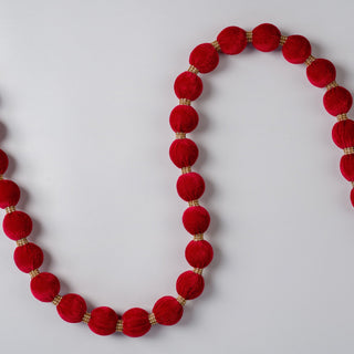 Velvet And Crystal Lace Ball Garland - ironyhome