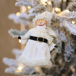 Velvet Hanging Santa Ornament - ironyhome
