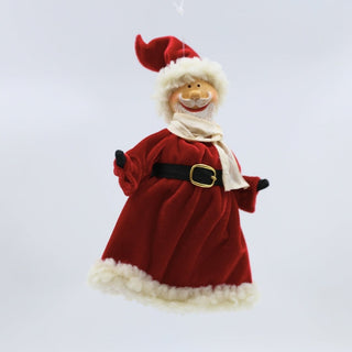 Velvet Hanging Santa Ornament - ironyhome
