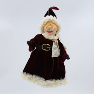 Velvet Hanging Santa Ornament - ironyhome