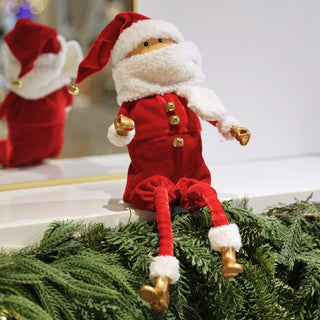Velvet Sitting Santa Tabletop - ironyhome
