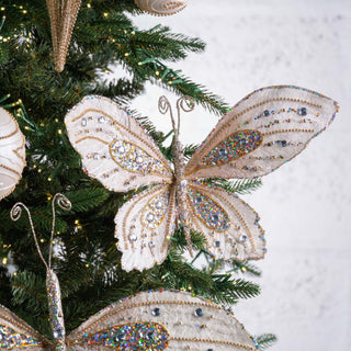 Velvet Starburst Butterfly Clip - on Ornament - ironyhome