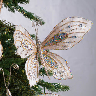 Velvet Starburst Butterfly Clip - on Ornament - ironyhome