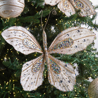 Velvet Starburst Butterfly Clip - on Ornament - ironyhome