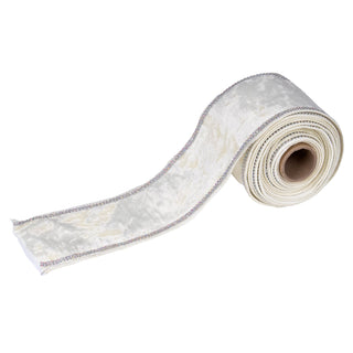 Velvet Tree Ribbon with Silver Trim - ironyhome