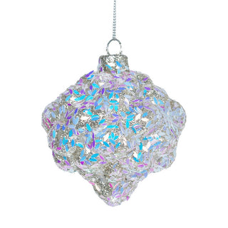 Whimsical Purple Onion Ornament with Glittering Sequins - ironyhome