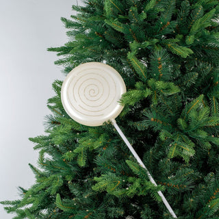 White & Champagne Glitter Lollipop Ornament - ironyhome