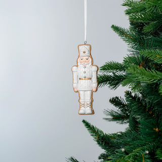 White Cookie Soldier Holiday Ornament - ironyhome