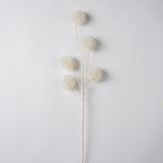 White Dandelion Pom - Pom Pick - ironyhome