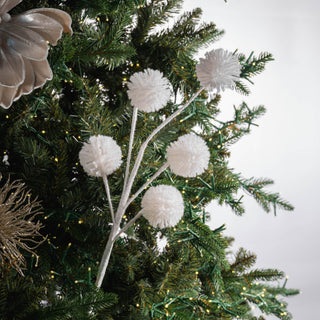 White Dandelion Pom - Pom Pick - ironyhome