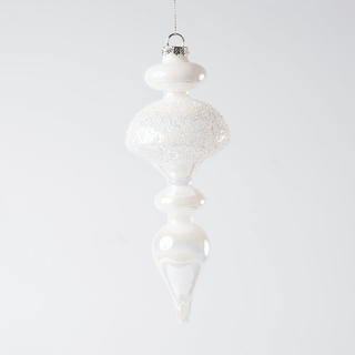 White Finial Hanging Ornament - Irony Home