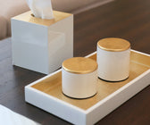 White & Gold Round Lacquer Box - ironyhome