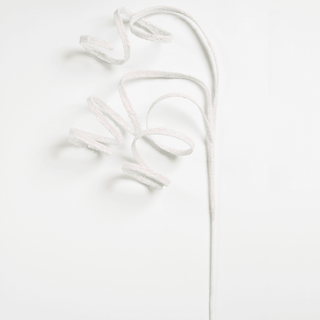 White Irid Twirl Glitter Festive Pick - Irony Home