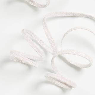 White Irid Twirl Glitter Festive Pick - Irony Home