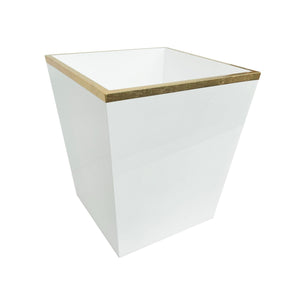 White Lacquer Waste Bin