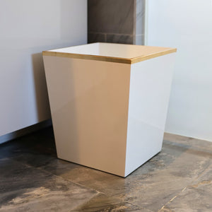 White Lacquer Waste Bin