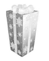 White & Silver Luxe Gift Box with Soft Warm Lighting - ironyhome