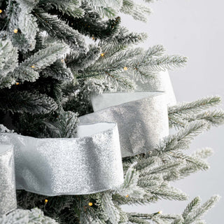 White & Silver Ribbon With Wired Edges - ironyhome