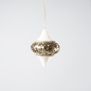 White spherical with champagne inlaid - Irony Home