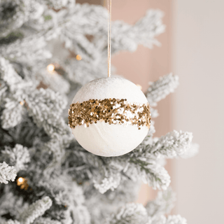 White spherical with champagne inlaid - Irony Home