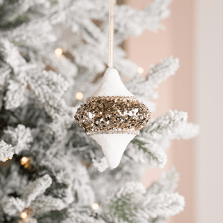 White spherical with champagne inlaid - Irony Home