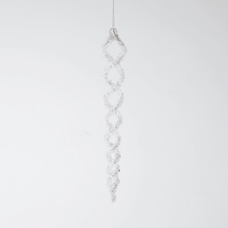 White Twisted Hanging Ornament - Irony Home