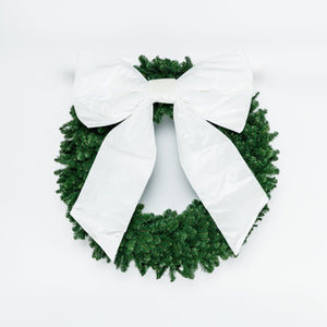 White Velvet Festive Bow