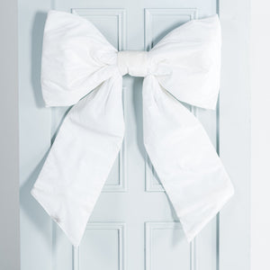 White Velvet Festive Bow