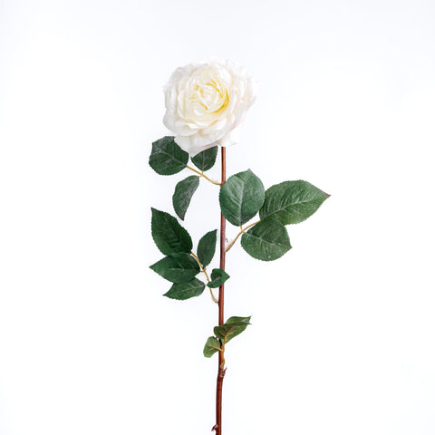 White Winter Faux Rose - ironyhome