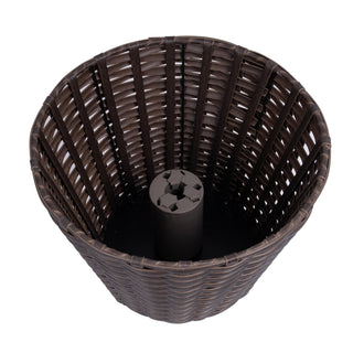 Woven Wicker Bucket Tree Stand - ironyhome