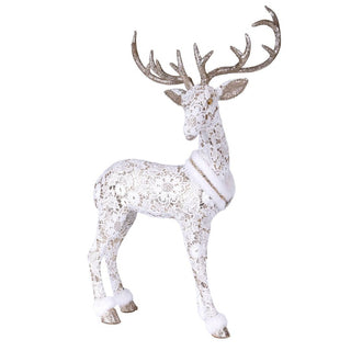 Yuletide Lace Reindeer Life - Sized Figurine - ironyhome