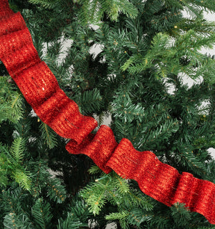 2 in 1 Large Glitter Ribbon Garland - Red - ironyhome