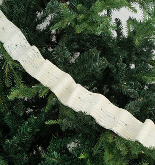 2 in 1 Large Glitter Ribbon Garland White - Set of 4 - ironyhome