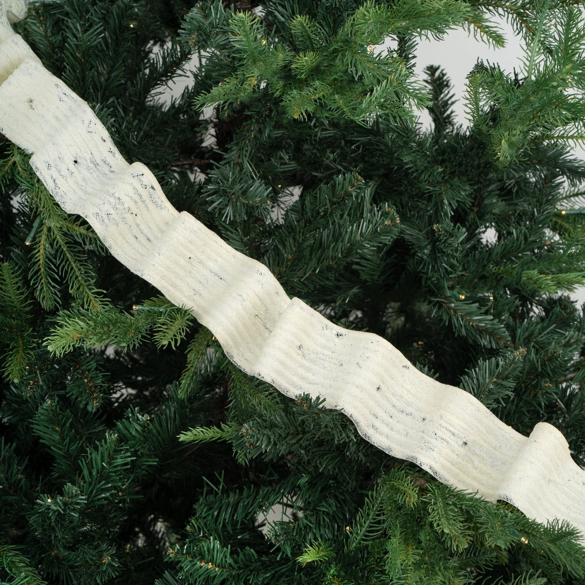 Glitter Tree Ribbon White