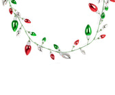 4FT Vintage Lights Festive Garland - Red, Green & Silver - ironyhome