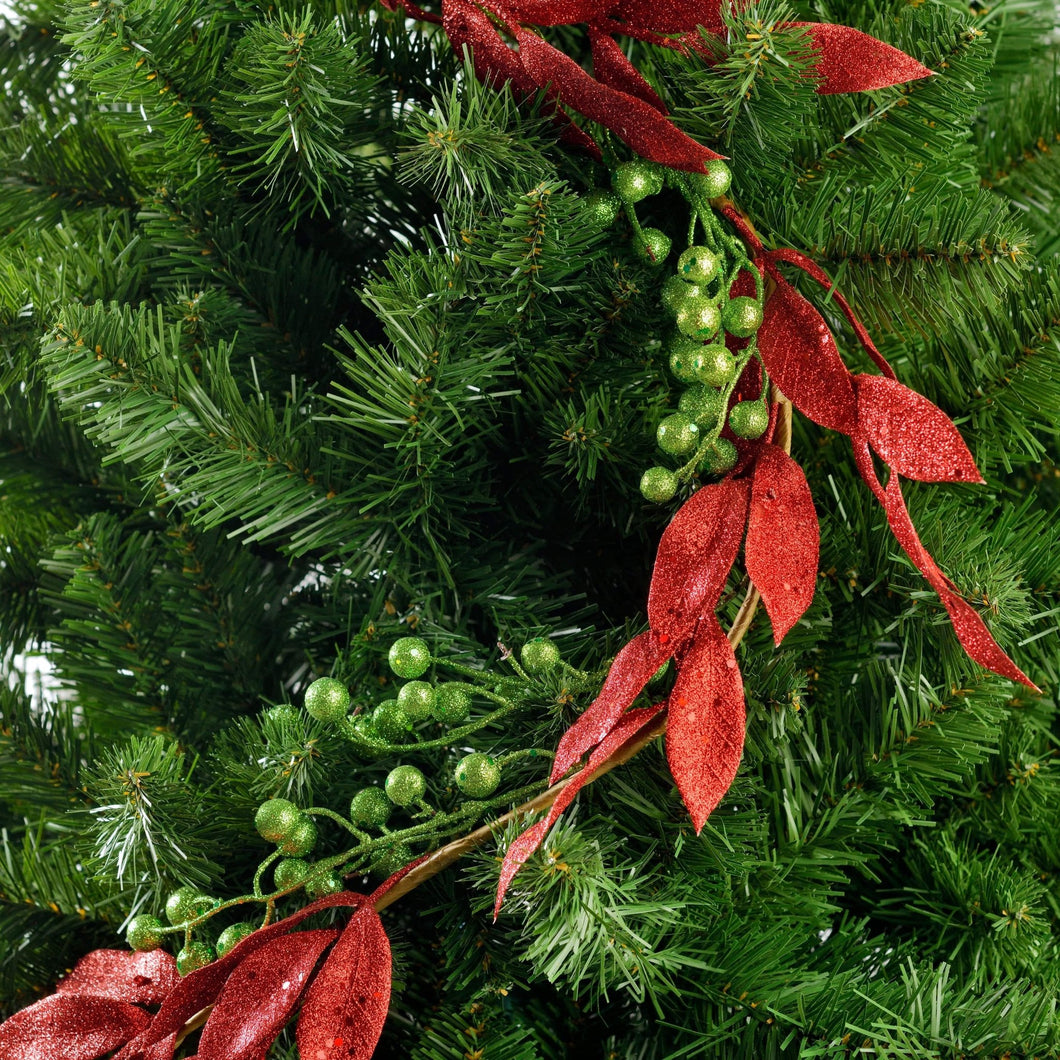 6FT Red Festive Leaves Garland - Set of 4 - ironyhome