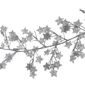 6FT Star Garland with Silver Glitter - Set of 4 - ironyhome