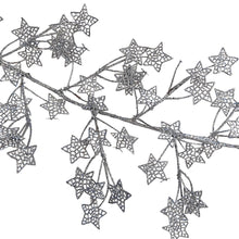 6FT Star Garland with Silver Glitter - Set of 4 - ironyhome