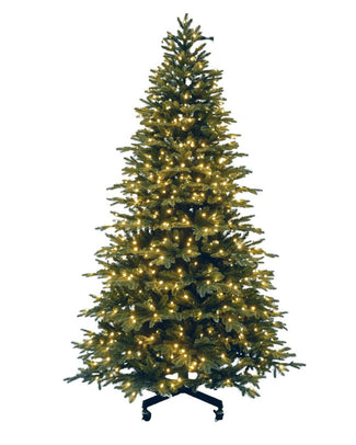 7.5FT Pre-Lit Fraser Fir Tree with LED lights & Wheels - ironyhome
