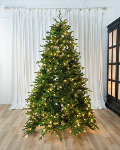 7FT Pre-Lit Fraser Fir Tree with LED lights & Wheels - ironyhome