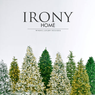 8.5FT Pre-Lit Fraser Full Fir Tree with LED lights & Wheels - ironyhome