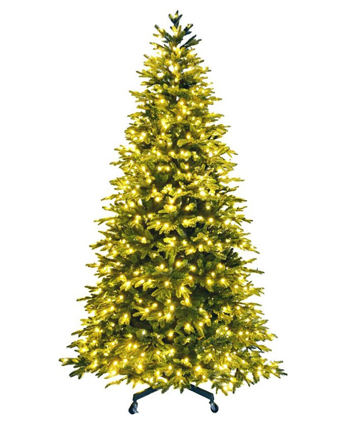 8.5FT Pre-Lit Fraser Full Fir Tree with LED lights & Wheels