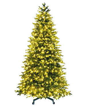 8.5FT Pre-Lit Fraser Full Fir Tree with LED lights & Wheels