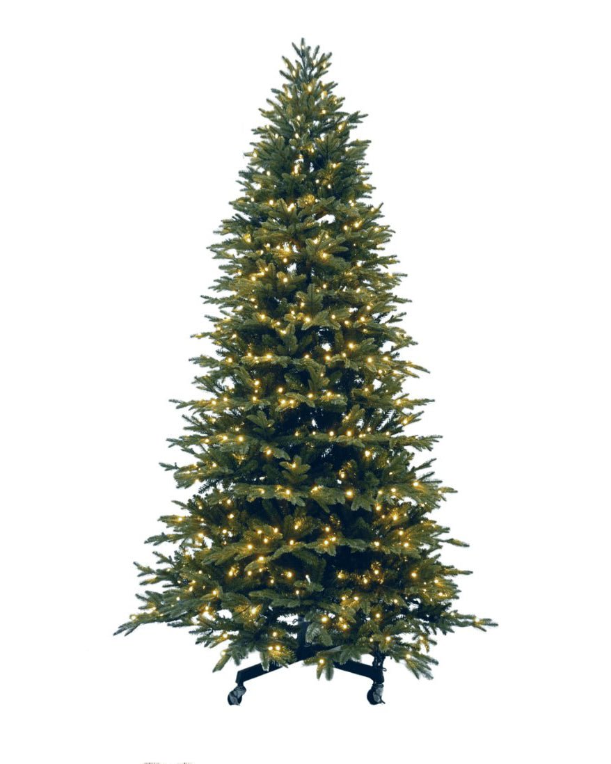 8.5FT Pre-Lit Fraser Medium Fir Tree with LED lights & Wheels