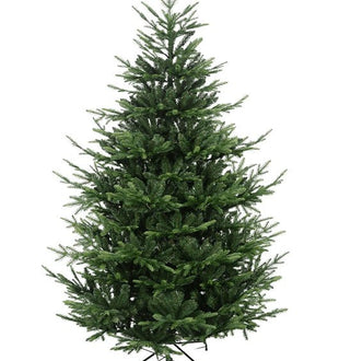 8FT Pre-Lit Green Mixed Christmas Tree with Wheels - ironyhome