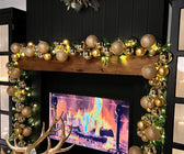 9 FT Ball Garlands Gold - ironyhome