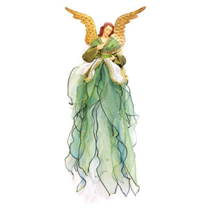 Abira Flying Angel Ornament - Green - ironyhome