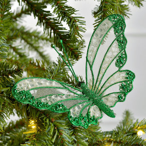 Alfalfa Butterfly Clip-on Ornament - Set of 4 - ironyhome